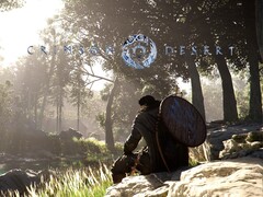 Crimson Desert-Banner mit Kliff am Bach sitzend