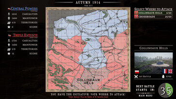Screenshot einer Map von Over The Top: WWI.