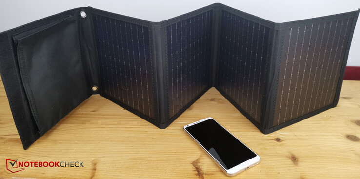 4 Solarsegmente und 1 Taschensegment