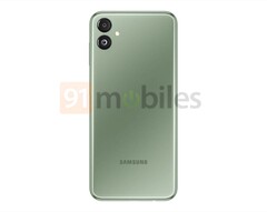 Das Samsung Galaxy F14 sieht aus wie ein Galaxy M14, allerdings nur mit zwei statt drei rückseitigen Kameras. (Bild: 91mobiles)