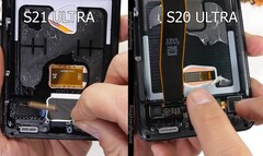 Das internationale Samsung Galaxy S21 Ultra zeigt sich im JRE-Teardown-Video von innen: Der Fingerabdrucksensor ist wirklich viel größer aber mmWave-Antennen fehlen auch in 2021.