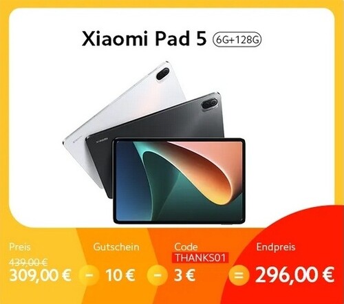 Xiaomi Pad 5 6/128 GB (Globale Version)