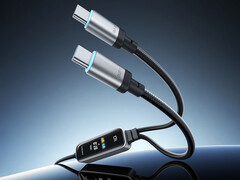 Das 2-in-1-Schnellladekabel liefert eine Leistung von bis zu 140 W. Abgebildet ist ein Produktbild mit den beiden USB-C-Ausgängen.
