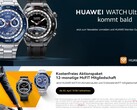 Zum Deutschland-Start gibt es zur Huawei Watch Ultimate auch Gutschein, ein weiteres Geschenk und potentiell eine McFit Jahreskarte gratis dazu.