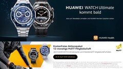 Zum Deutschland-Start gibt es zur Huawei Watch Ultimate auch Gutschein, ein weiteres Geschenk und potentiell eine McFit Jahreskarte gratis dazu.