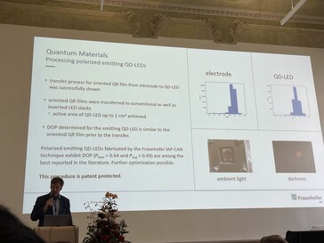 … den Forschungsstand rund um Quantum Rods. (Bildquelle: Andreas Sebayang/Notebookcheck.com)