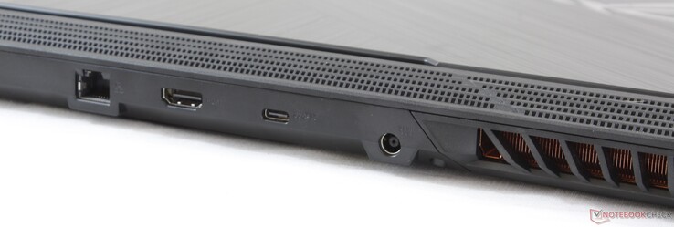 Hinten: Gigabit RJ-45, HDMI 2.0b, USB 3.2 Typ-C (Gen. 2) mit DisplayPort, Ladeanschluss