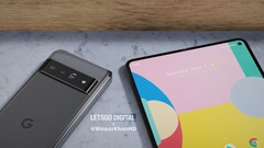 Das Google Pixel Fold soll deutlich günstiger als das Samsung Galaxy Z Fold3 werden. (Bild: LetsGoDigital /  @WaqarKhanHD)