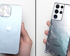 Das Apple iPhone 13 Pro zeigt sich im Drop-Test nicht signifikant robuster als ein Galaxy S21 Ultra. (Bild: PhoneBuff, YouTube)