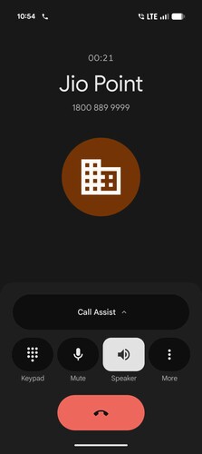 Bildschirm bei Anrufen