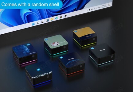 Ausgeliefert wird der PC mit einem zufällig gewählten Deckel