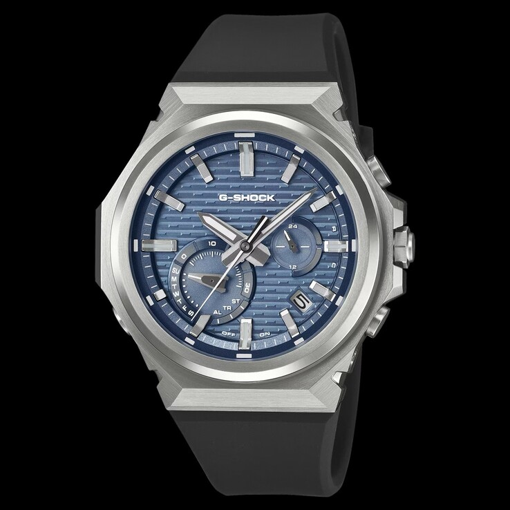 Die GST-B1000-2A ist mit einem dunkelmetallisch blauen Zifferblatt ausgestattet
