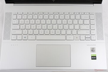 Die Hintergrundbeleuchtung erhellt alle Tasten und Symbole. Die weißen Tastenkappen heben sich kaum von der weißen Hintergrundbeleuchtung ab.