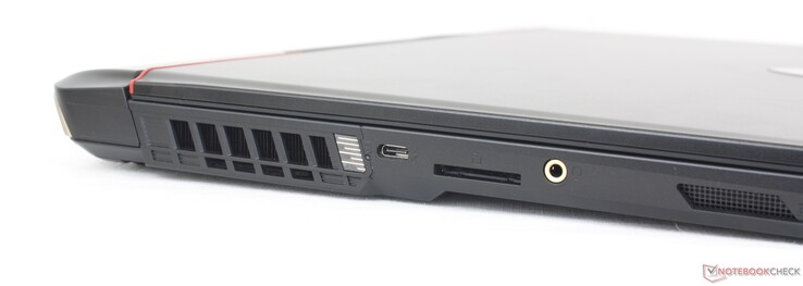 Links: USB-C 3.2 Gen. 2 mit Thunderbolt 4 + DisplayPort, SD-Kartenleser, 3,5-mm-Kopfhörer