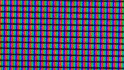 Subpixelmatrix hinter matter Oberfläche