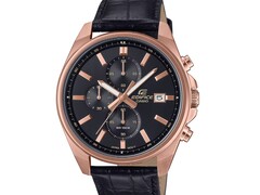 Mit Lederarmband und Edelstahlgehäuse sieht die EFV-610ECL-1A gar nicht wie eine typische Casio-Uhr aus. (Bildquelle: Casio)