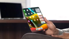 Apples erstes Foldable soll etwa die Größe eines iPad Mini haben und anders als das Samsung Galaxy Z Fold4 aussehen. (Bild: ConceptsiPhone, editiert)