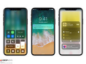 Renderbilder des iPhone 8 mit iOS auf Basis bisher bekannter Informationen.