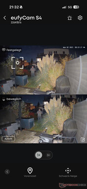 Live-Bild mit Scheinwerfer