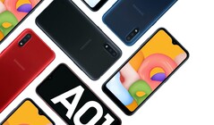 Eine neue Variante des Samsung Galaxy A01 könnte einen austauschbaren Akku erhalten. (Bild: Samsung)