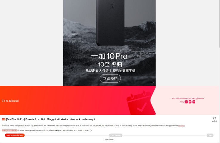 In China beginnt die Vorbestellungsphase für das OnePlus 10 Pro am 4. Januar 2022.