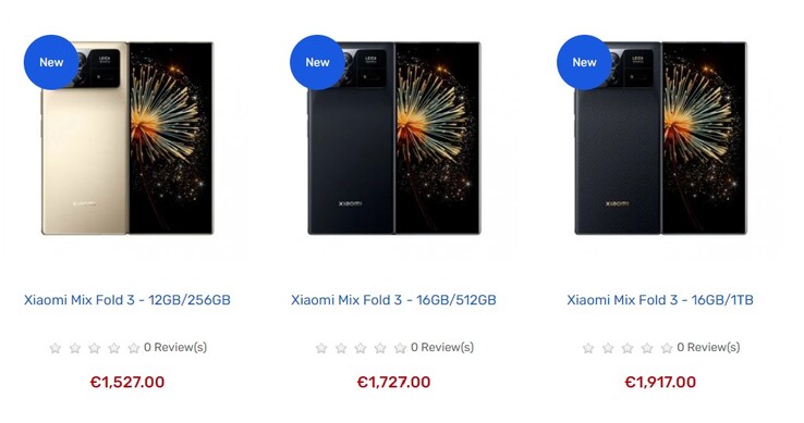 Tradingshenzhen hat alle Xiaomi Mix Fold 3 Modelle bereits lagernd für einen Import nach Europa.