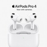 KI-generiertes Renderbild der AirPods Pro 4 mit Kameras