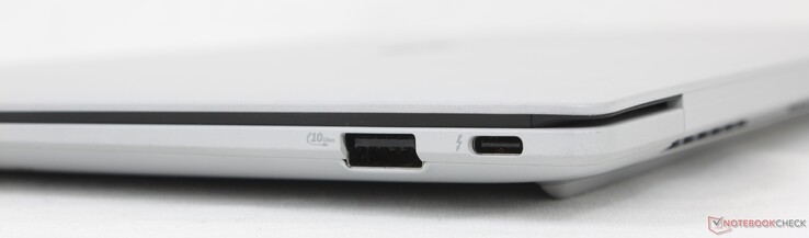 Rechts: USB-A 3.2 Gen. 2, USB-C 4.0 Thunderbolt 4 mit DisplayPort + Power Delivery