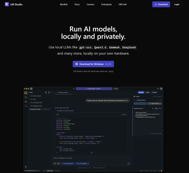 LM Studio ist eines der einfachsten Programme für lokale KI: Modelle laden und komplett offline auf dem eigenen Rechner chatten.