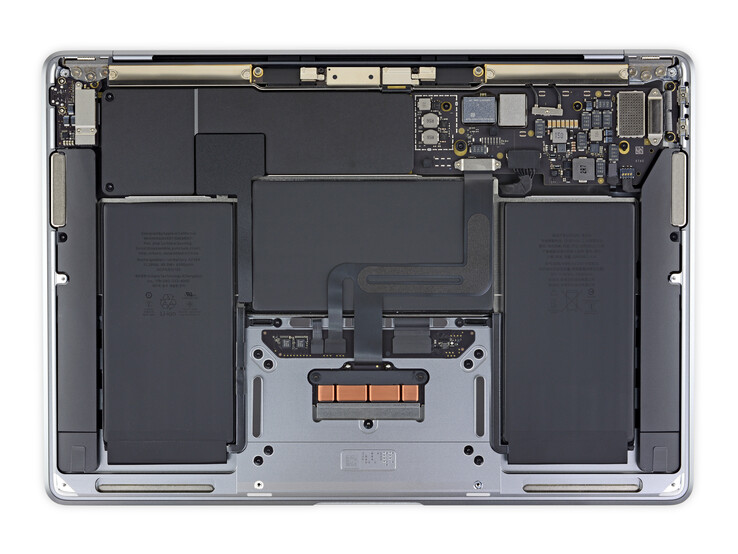 Nur der Akku ist tauschbar im MacBook Air mit M1-CPU (Bild: iFixit)