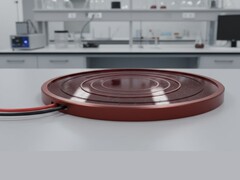 Ein Konzeptbild eines kreisförmigen Solarpanels auf einem Labortisch (Bildquelle: KI-generiert)