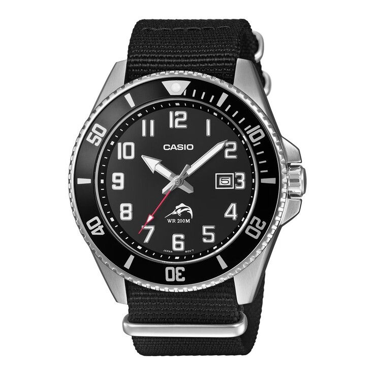 Casio Duro MDV106C-1AV Taucheruhr mit schwarzem Armband