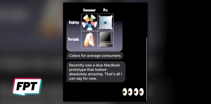 Die Quelle, die auch farbenfrohe iMacs prophezeit hatte, will nun auch ein blaues MacBook gesehen haben. (Bild: FrontPageTech)