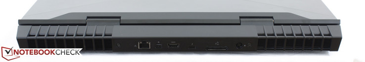 hinten: Gigabit-Ethernet, Mini-DisplayPort 1.2, HDMI 2.0, Thunderbolt 3, Alienware Graphics Amplifier, Netzteil