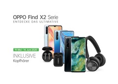 Die gesamte Oppo Find X2-Serie gibt es aktuell in Deutschland mit Gratis Kopfhörern.