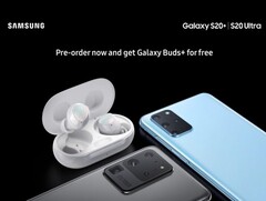 Samsung Promo-Material zur Galaxy S20-Serie verspricht Galaxy Buds+ für Vorbesteller. Neue Cases gibt es auch.