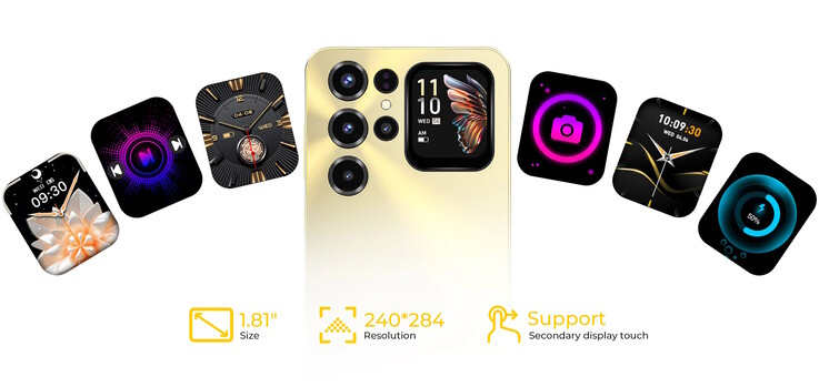 Das Zweitdisplay bietet verschiedene Funktionen (Bildquelle: Oukitel)