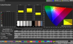 CalMAN Farbgenauigkeit – Hauptdisplay