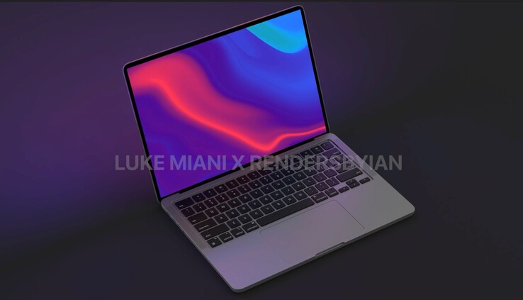 Das neue 14 Zoll MacBook Pro soll ein Display mit deutlich schmaleren Rändern und große Funktionstasten erhalten. (Bild: Luke Miani / Ian Zelbo)