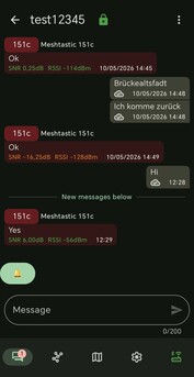 Die Meshtastic-App ist quasi ein Messenger