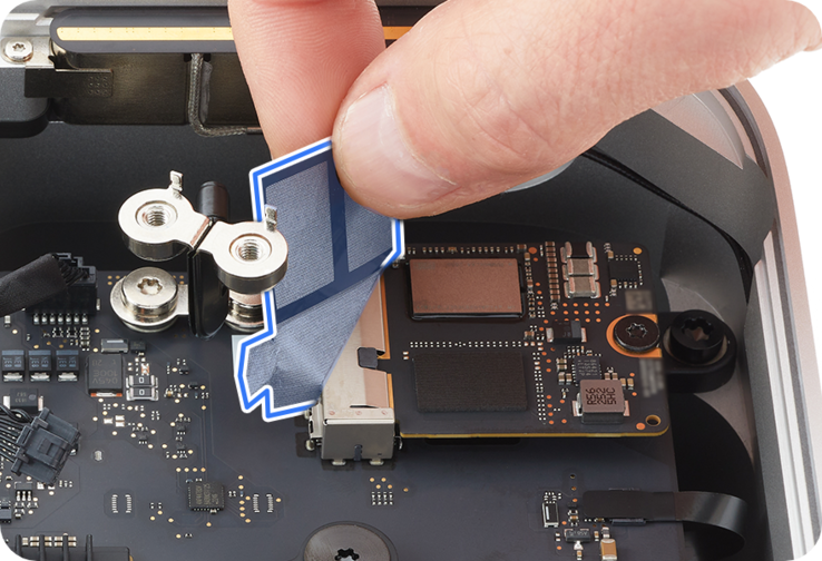 Zugang zum SSD-Modul im neuen Mac Studio.