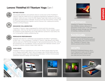 Lenovo ThinkPad X1 Titanium Gen 1 Spezifikationen