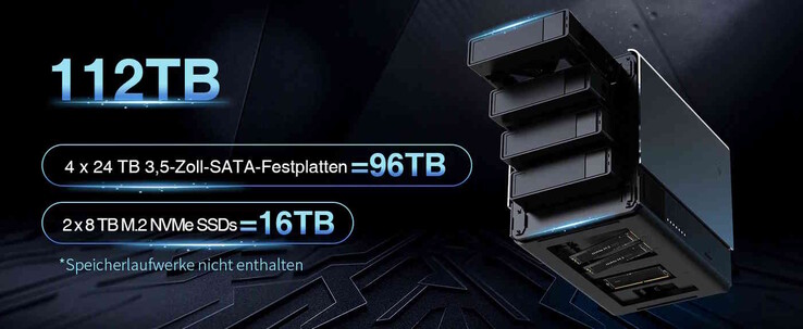Es lassen sich vier Festplatten und zwei M.2 2280-SSDs nutzen (Bildquelle: LincStation)