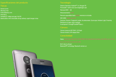 Moto G5 Specs