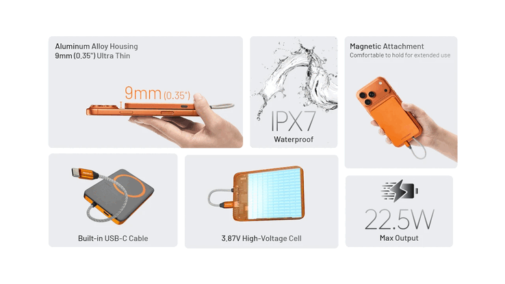 Überblick der Pocket-5-Powerbank.