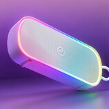 Der A-bean 20W Lautsprecher ist nach IPX7 wasserdicht. Abgebildet: die weiße Farbvariante des Bluetooth-Speakers.