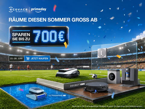Bis zu 700 Euro sparen mit den ECOVACS Prime Day Deals