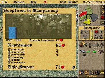 Im Bild: Ein Gameplay-Screenshot aus Lords of the Realm II.