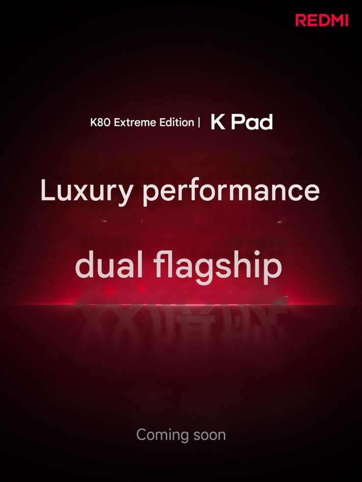Angekündigt wurde nicht nur das K Pad, sondern auch das K80 in der Extreme Edition (Bildquelle: Redmi)
