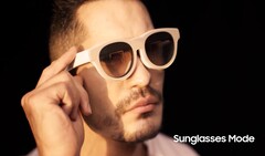 Die Samsung Glasses Lite lassen sich per Knopfdruck in eine Sonnenbrille verwandeln. (Bild: Samsung / WalkingCat)